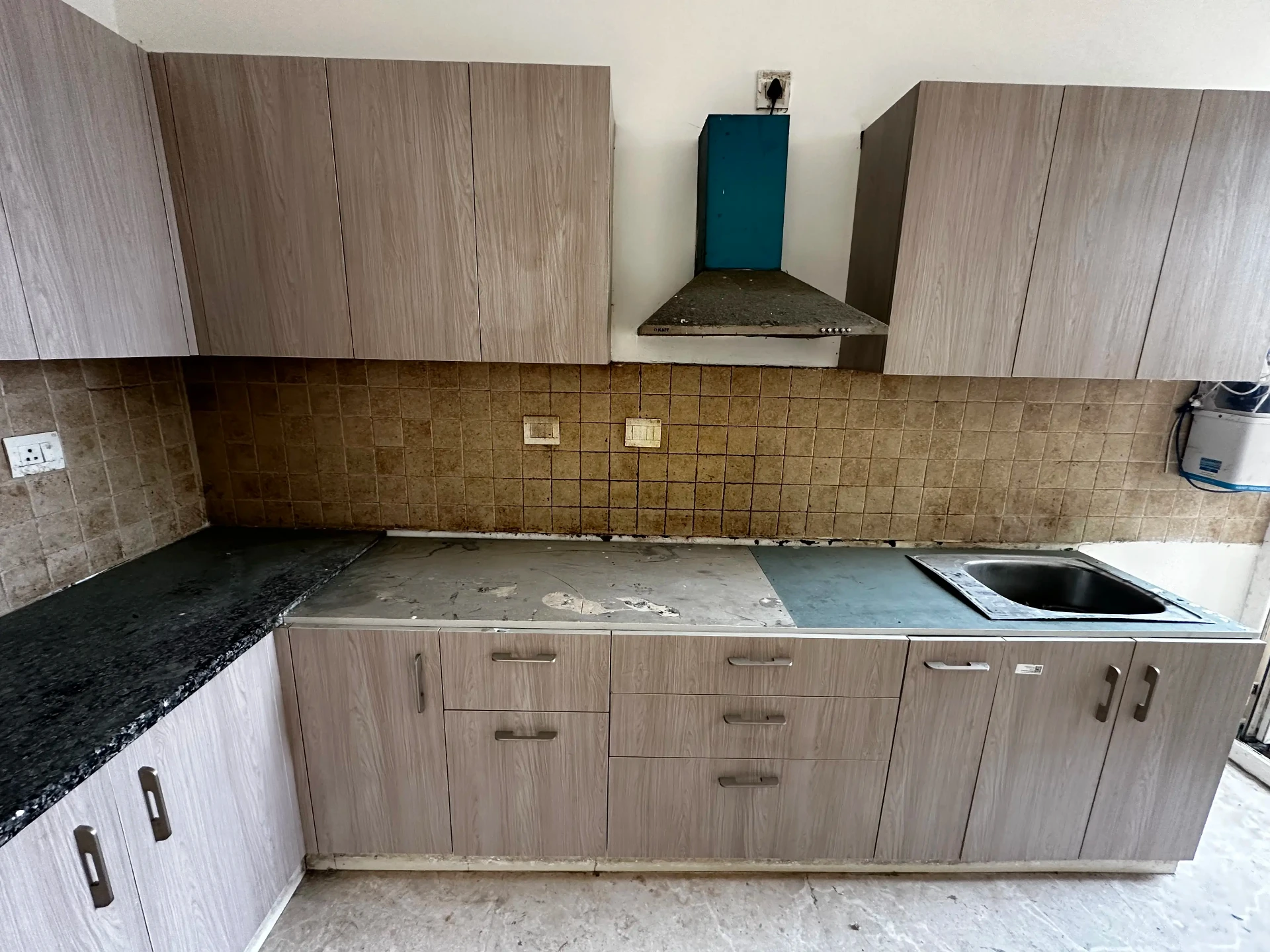Kitchen before staging